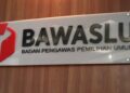 Logo Badan Pengawas Pemilu (Bawaslu) RI, di gedung Bawaslu RI, Jalan MH Thamrin, Jakarta Pusat, Rabu (1/11/2017). KOMPAS.com/MOH NADLIR