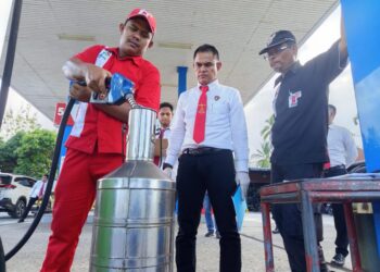 Satuan Reskrim Polres Aceh Utara sidak SPBU.